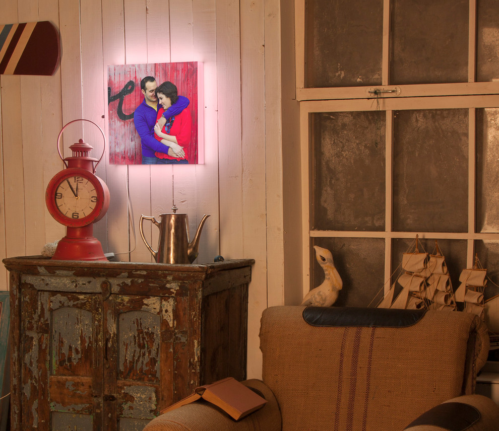 Светильники с фото в гостинную