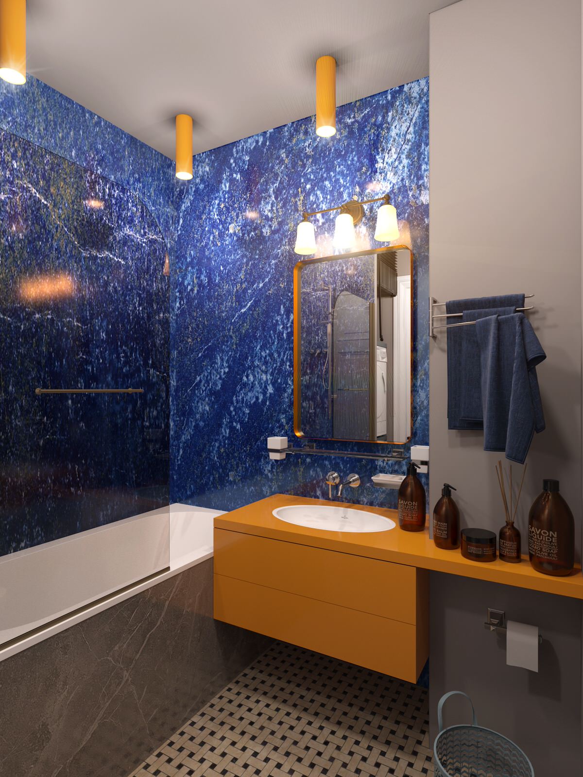 Interior design of a residential flat in The housing complex "Dynasty" at Moscow