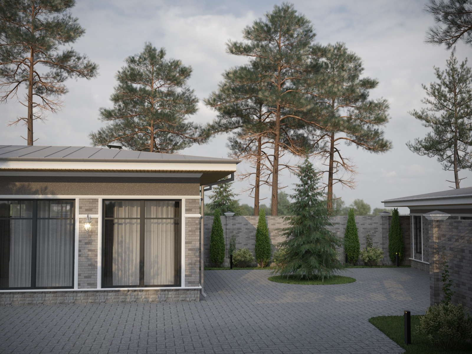 Обложка проекта: Одноэтажный дом в стиле Райта