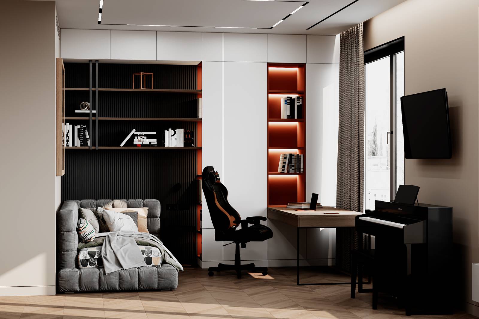 Проект оформления интерьера квартиры 100 кв.м