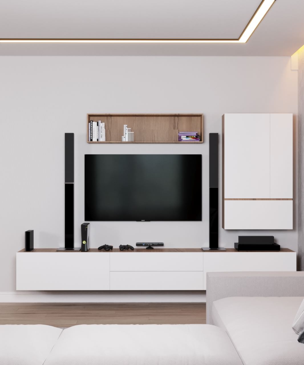 Интерьер в скандинавском стиле 152 м^2. г.Казань