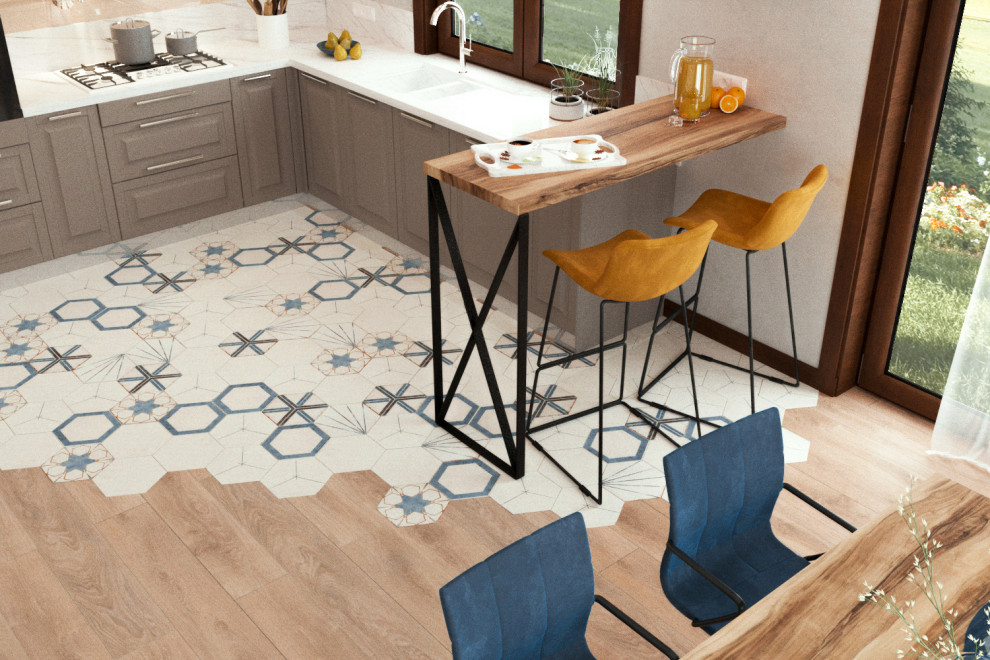 Дом из дерева. Кухня-столовая