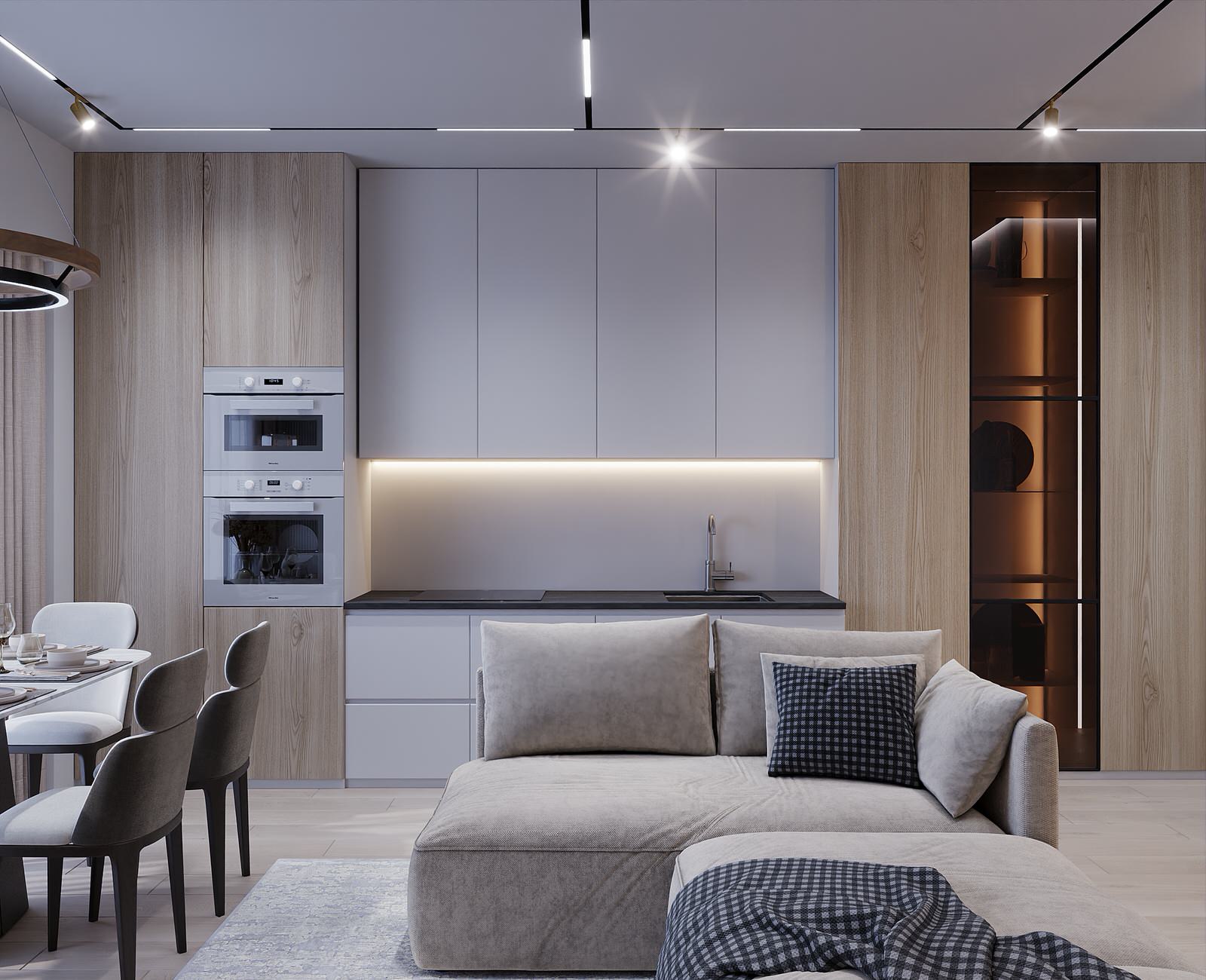 Дизайн квартиры 60м2 в г. Москва, ЖК City Bay