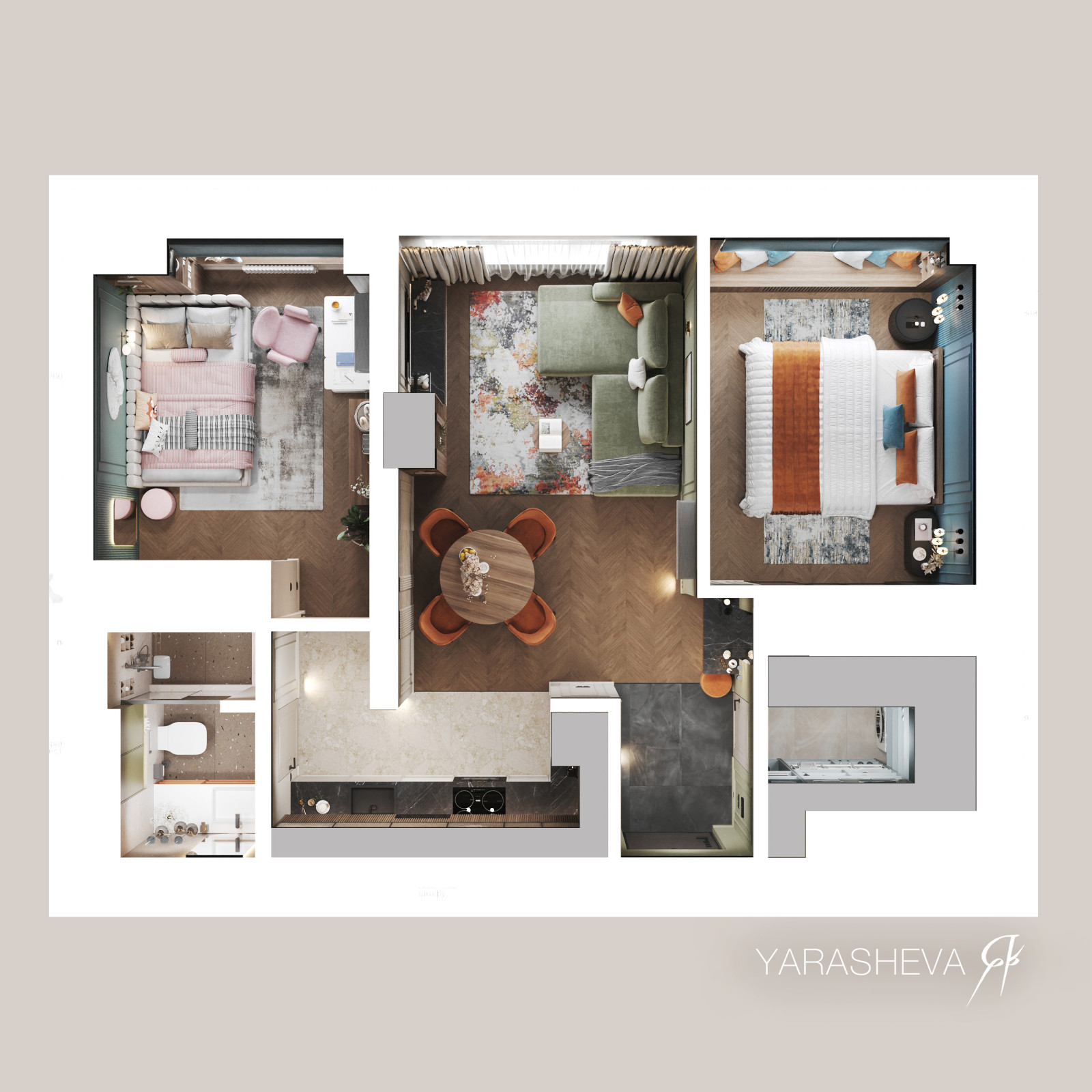 Дизайн интерьера квартиры в ЖК Небо