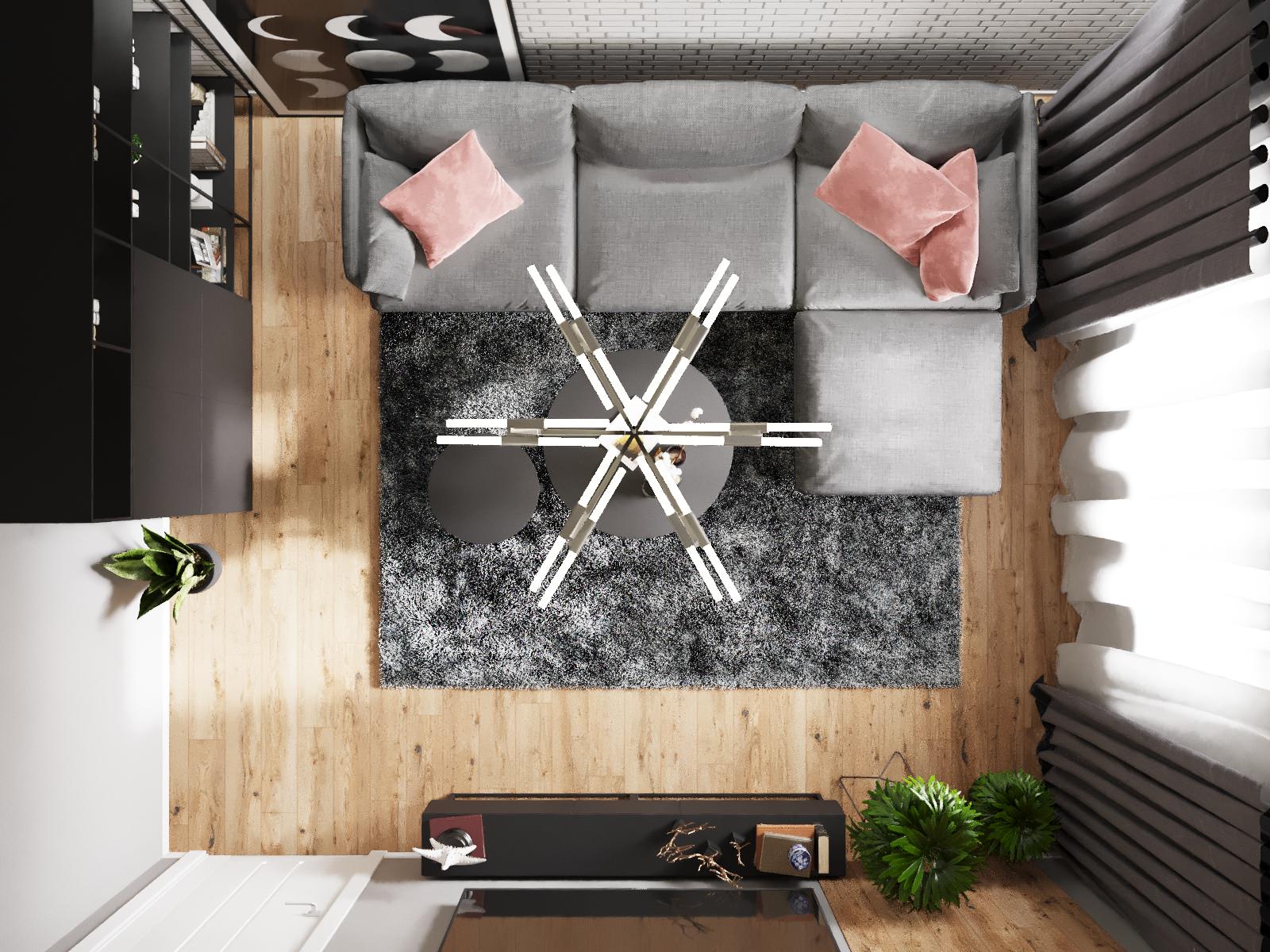 Дизайн гостиной в ЖК "Северная мыза"