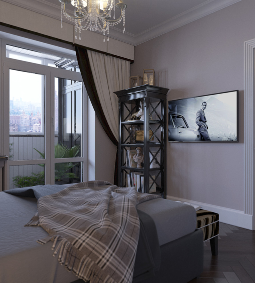 Project of Interiors at private flat at Molodogvardeyskaya Street, Moscow