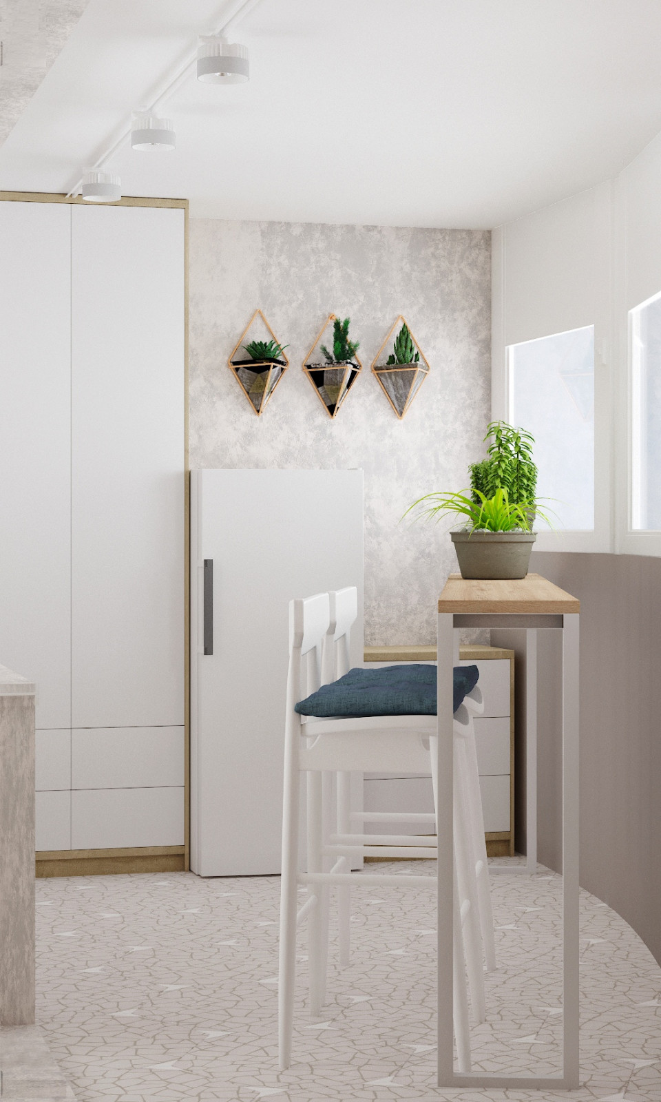 Эскизная визуализация квартиры 75 кв.м. в Ельце