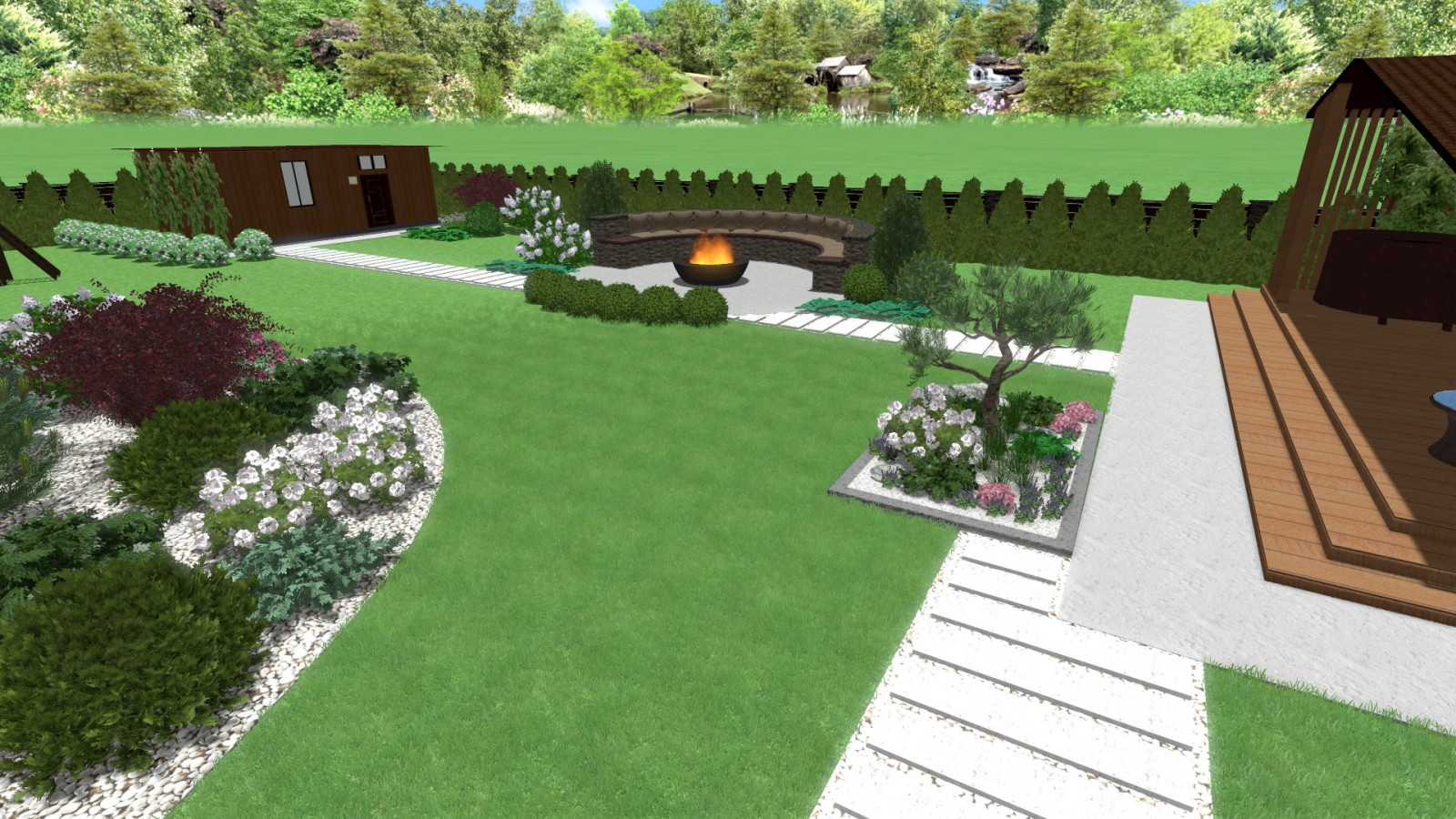 3D ландшафтный проект 1500 руб./сотка + все планы и чертежи