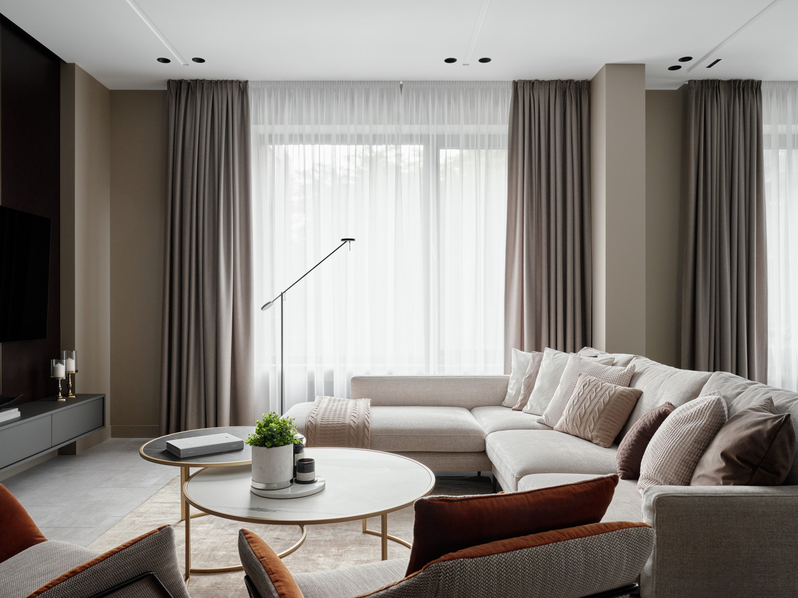 Интерьер квартиры в ЖК Флора и Фауна 85 м^2