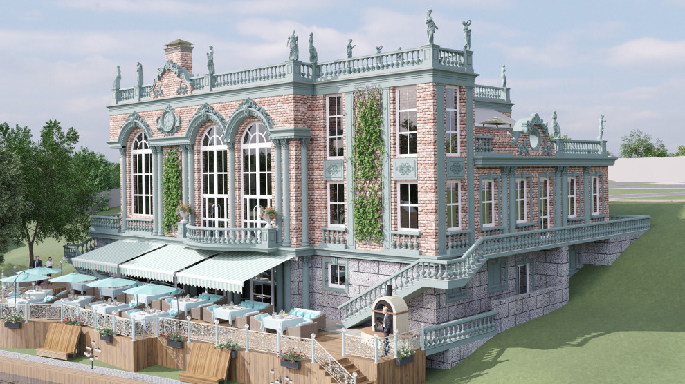 ПРОЕКТ - итальянский павильон , чАСТНЫЙ банкетный зал НА 150 ЧЕЛ