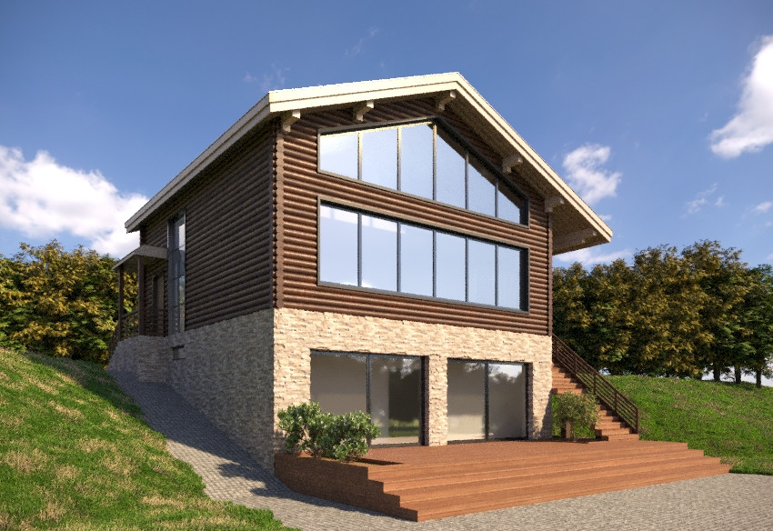 Обложка проекта: Проект дома на склоне