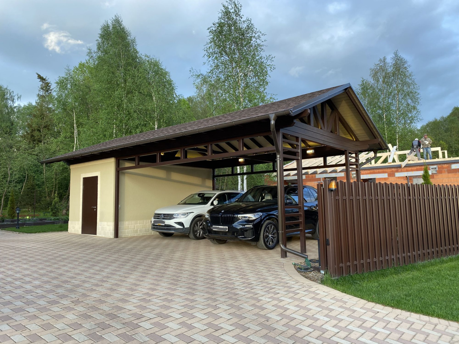 Обложка проекта: КП Никольское Лесное. Ландшафт, Автоматический полив. Беседка.