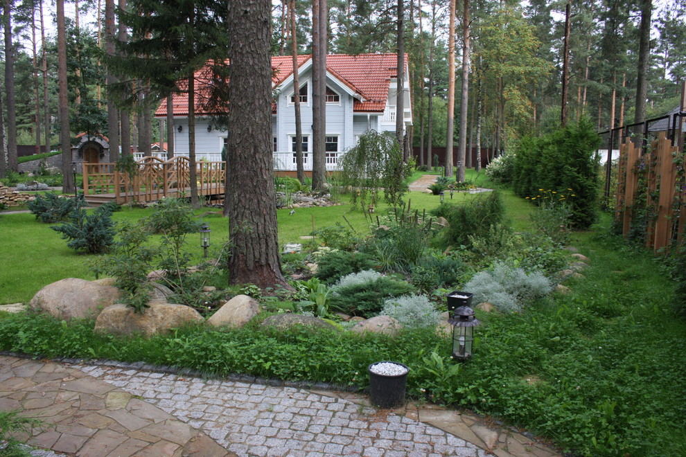 Реализация ландшафтного проекта в сосновом лесу