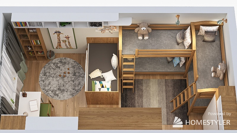 Обложка проекта: Комната для 5 детей в 5-этажке