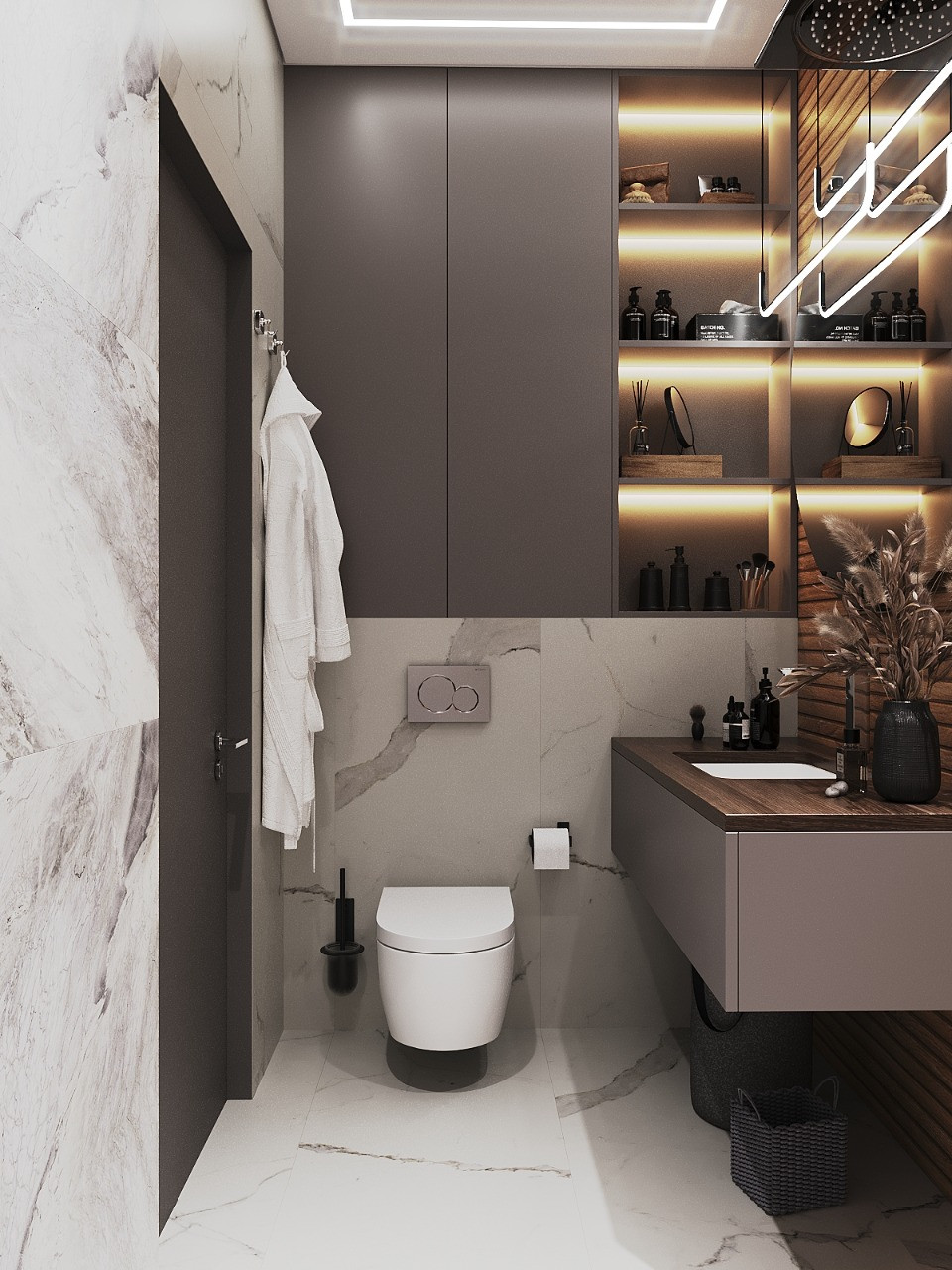 Обложка проекта: Варианты санузла в частном доме при гостевой спальне