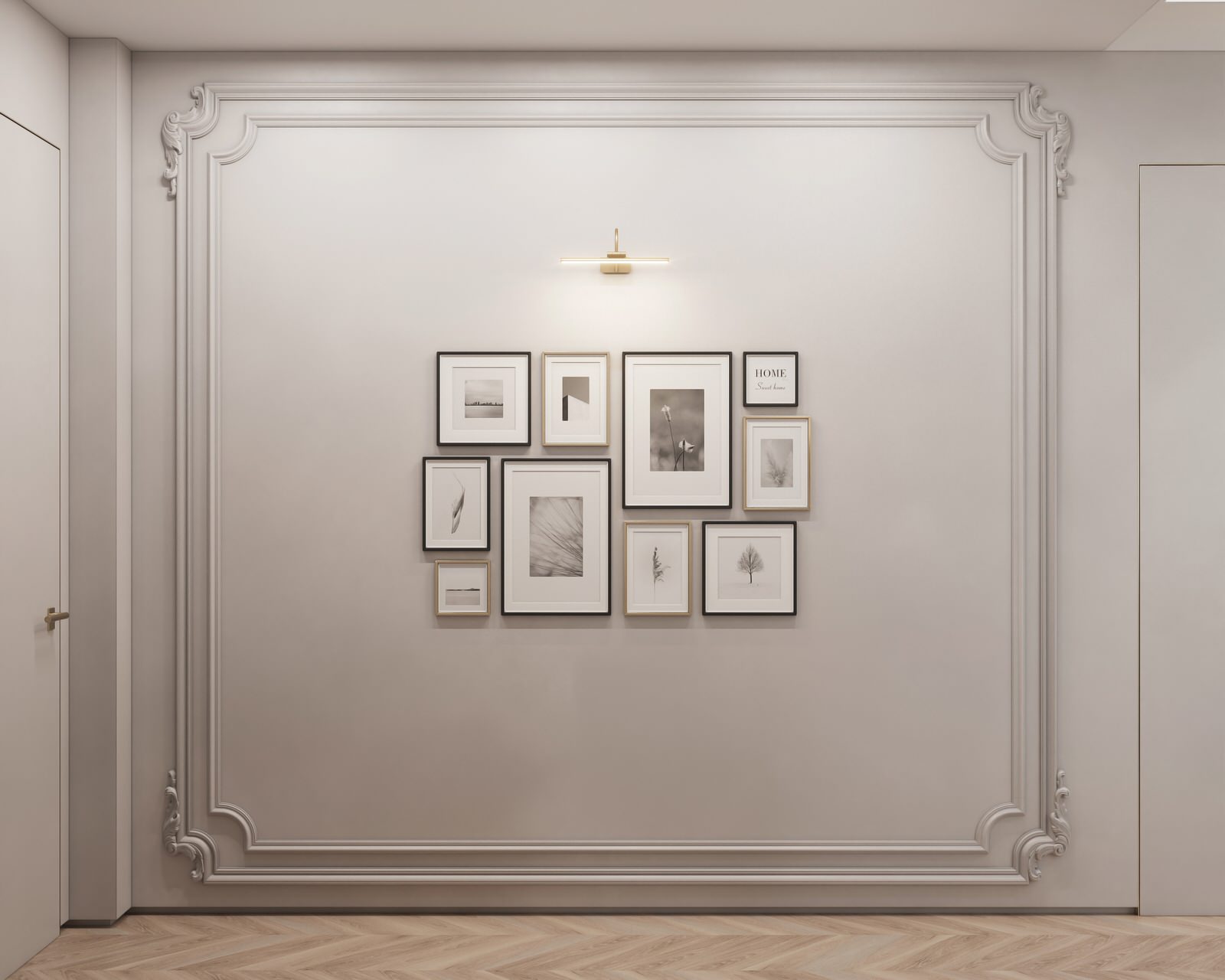 Интерьер в бежевых оттенках в ЖК Eniteo