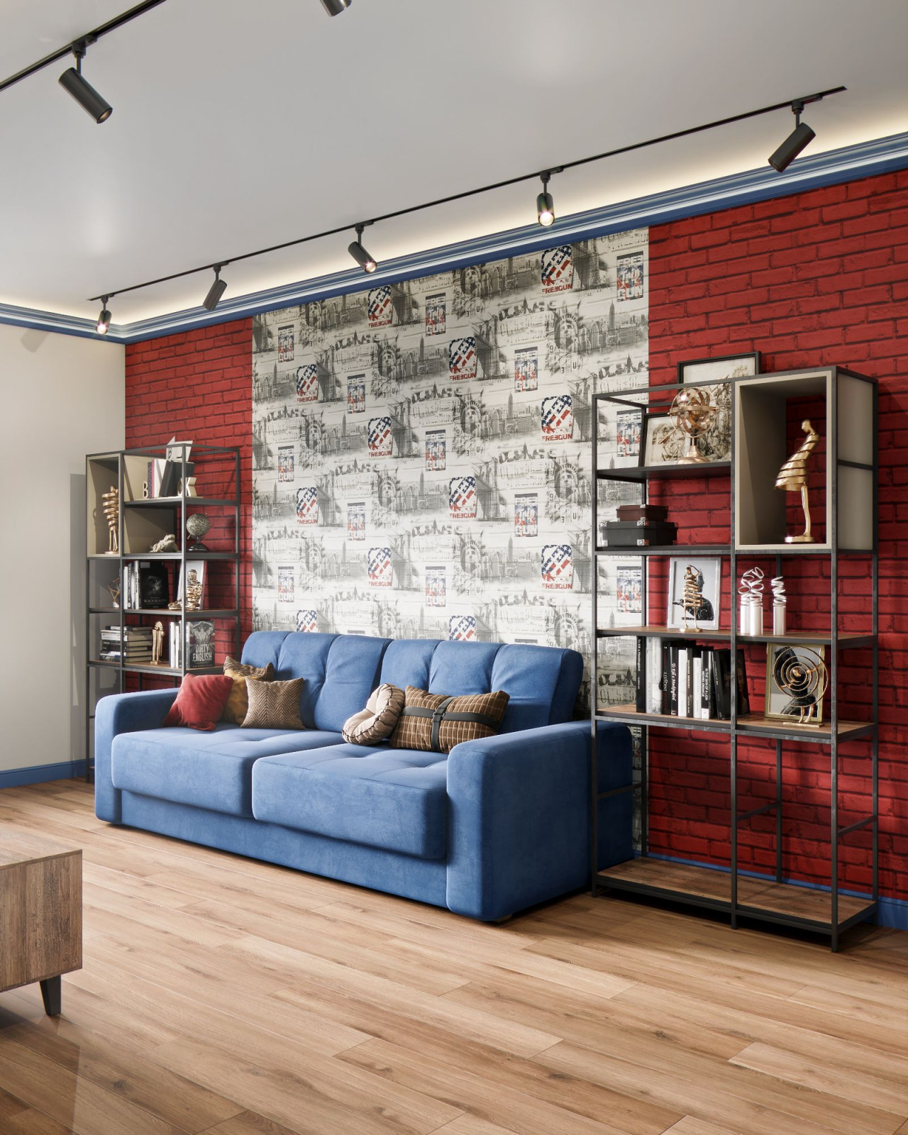 Обложка проекта: комната в соременном стиле  для молодого человека