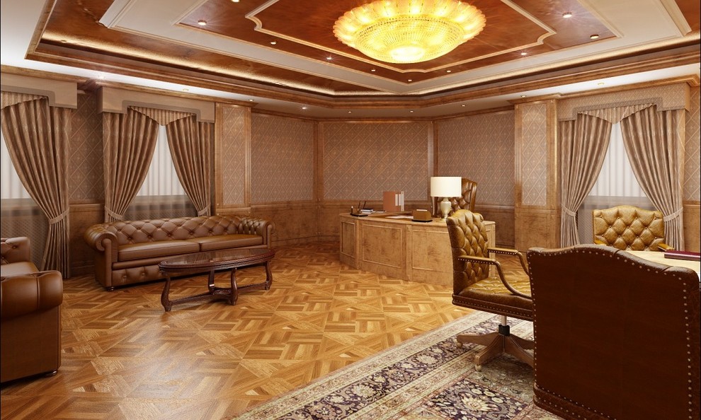 Кабинет в частном доме визуализации