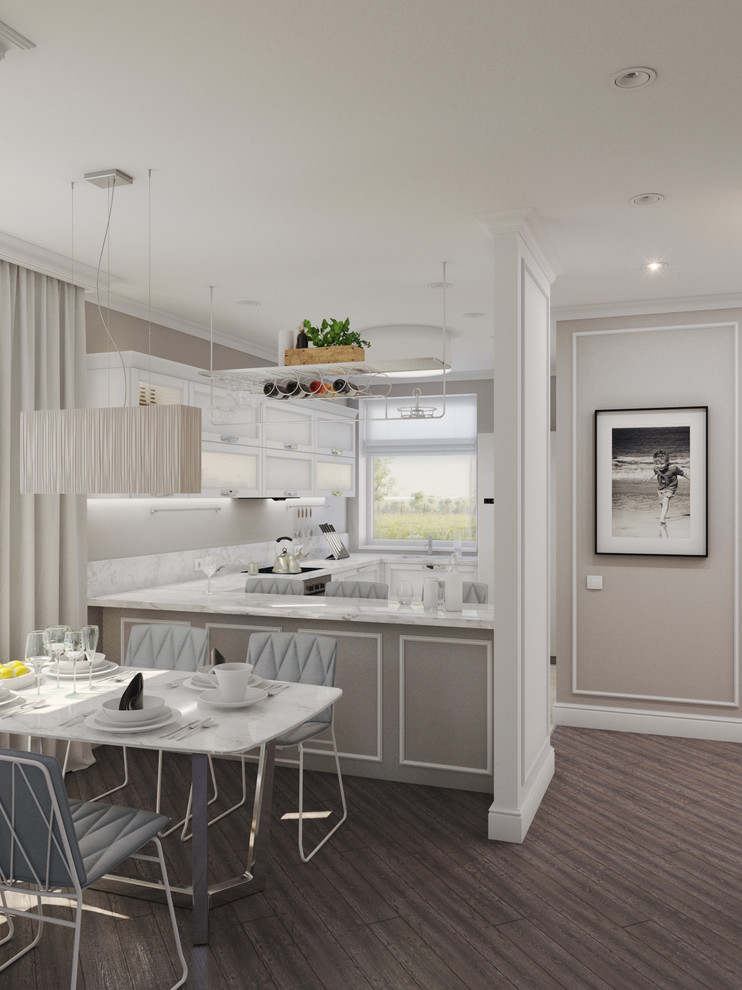 Дизайн интерьера квартиры в неоклассическом стиле 130 м2