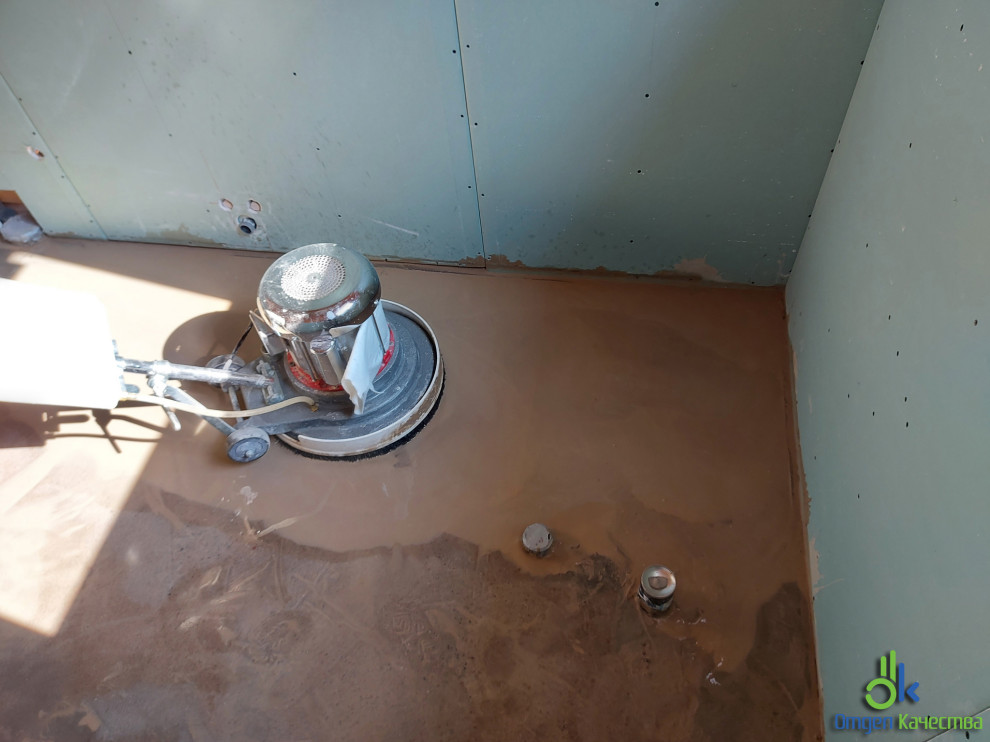 Шлифовка (корректировка) существующей стяжки пола