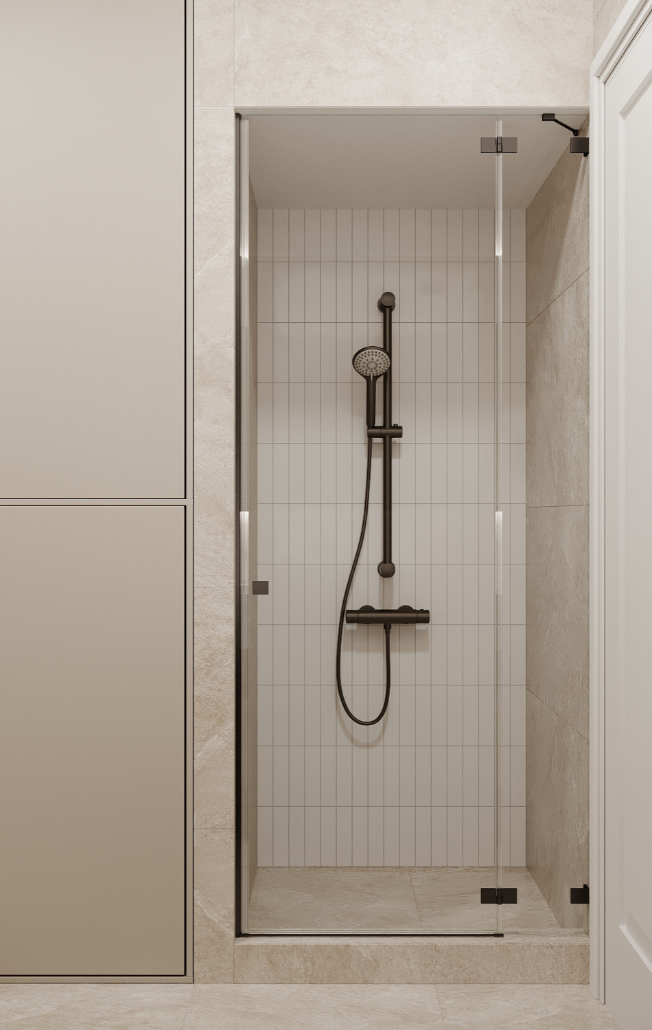 Современный таунхаус в теплой бежевой гамме