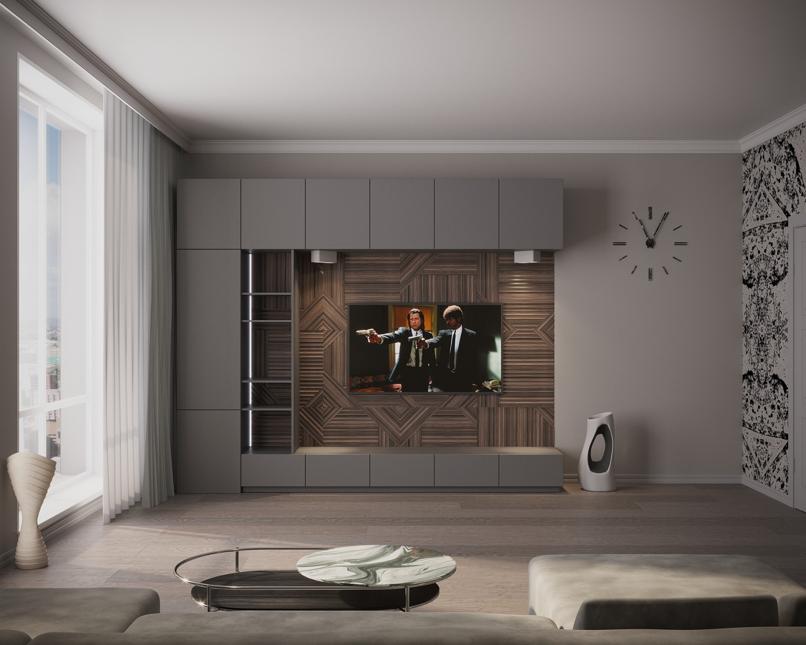 Визуализация гостиной