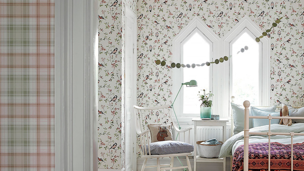 шведские обои в интерьере