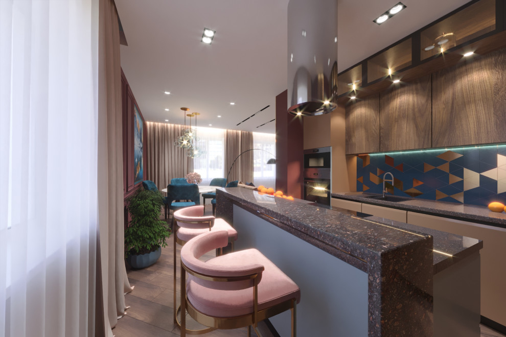 Дизайн-проект интерьера трехкомнатной квартиры.