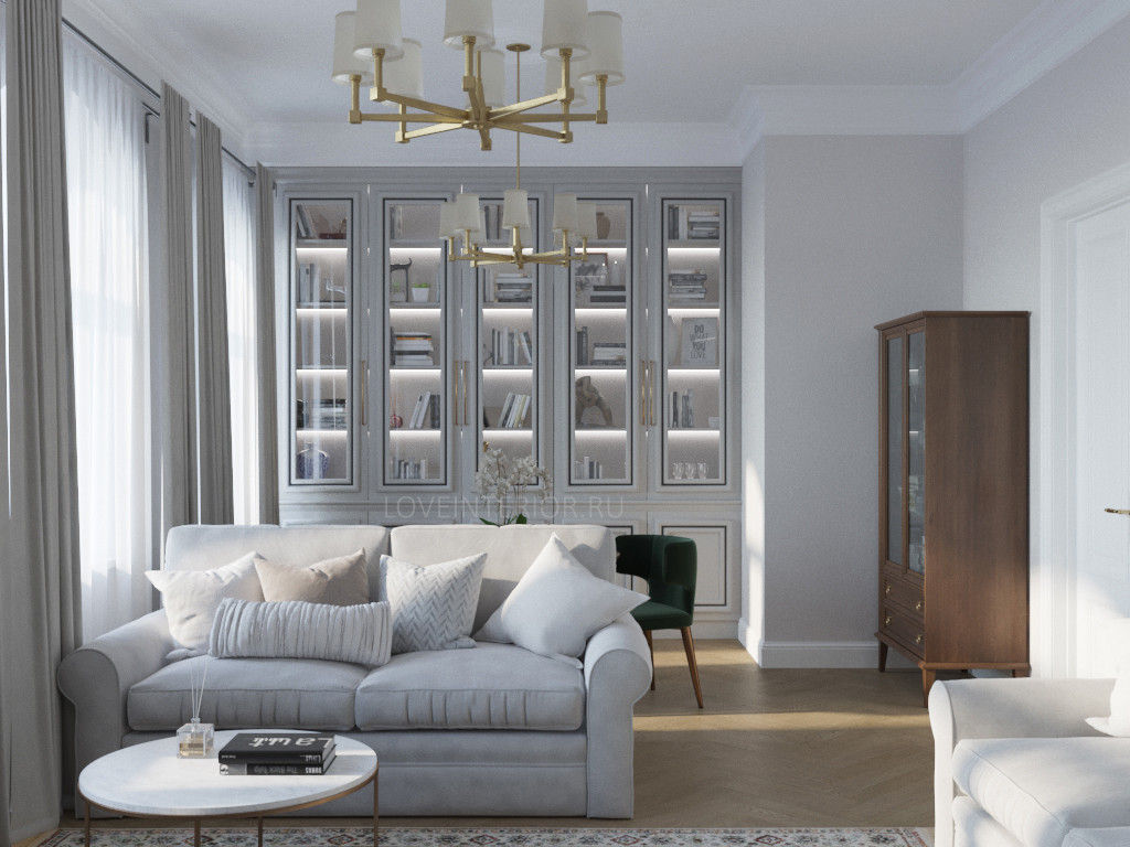 Обложка проекта: Квартира в доме, построенном в XIX веке в центре Москвы