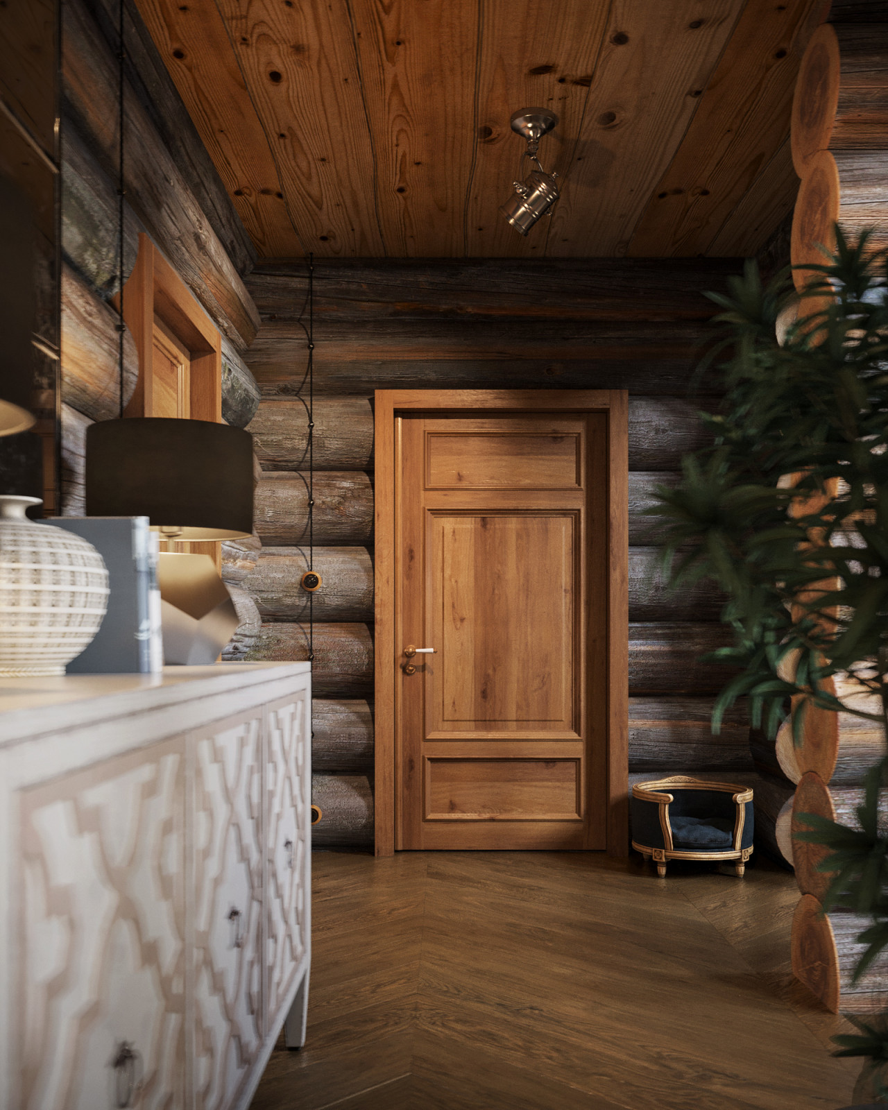 Дом из кело. Кухня и гостиная, второй свет