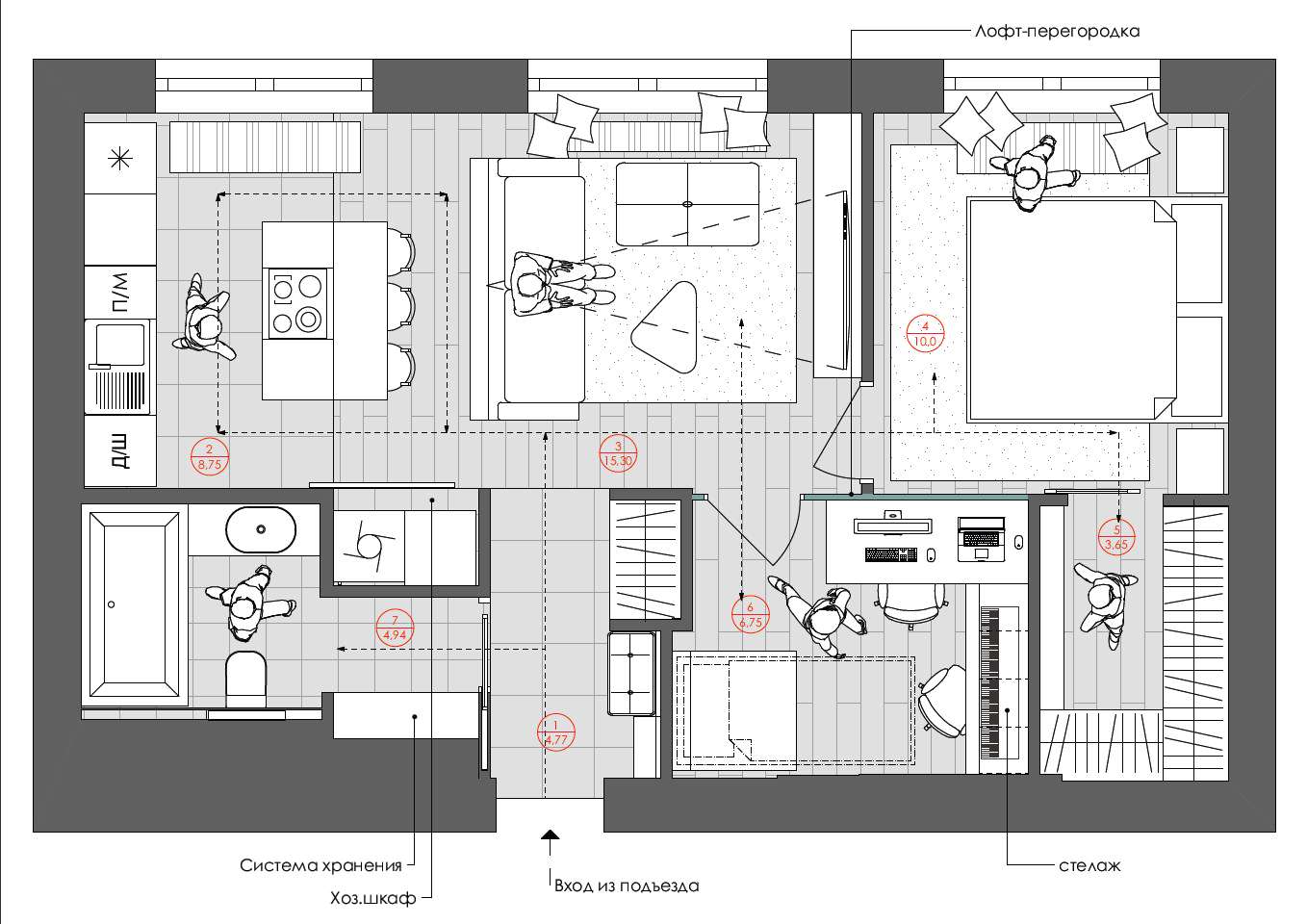 Планировка квартиры ЖК Селигер Сити