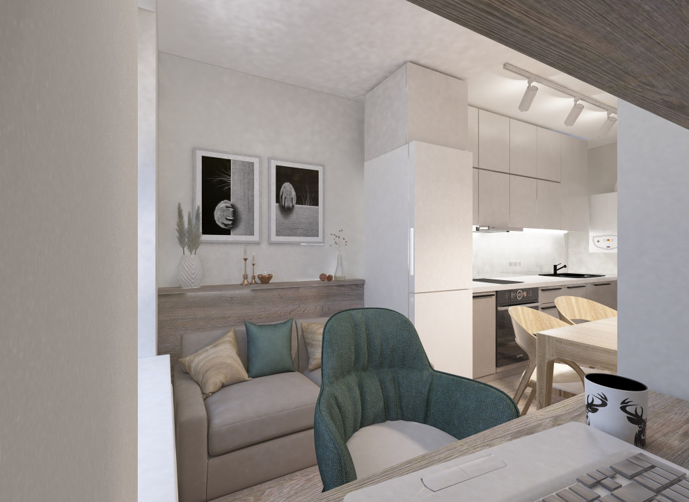 дизайн квартиры 42 кв.м ЖК Булгаковский парк