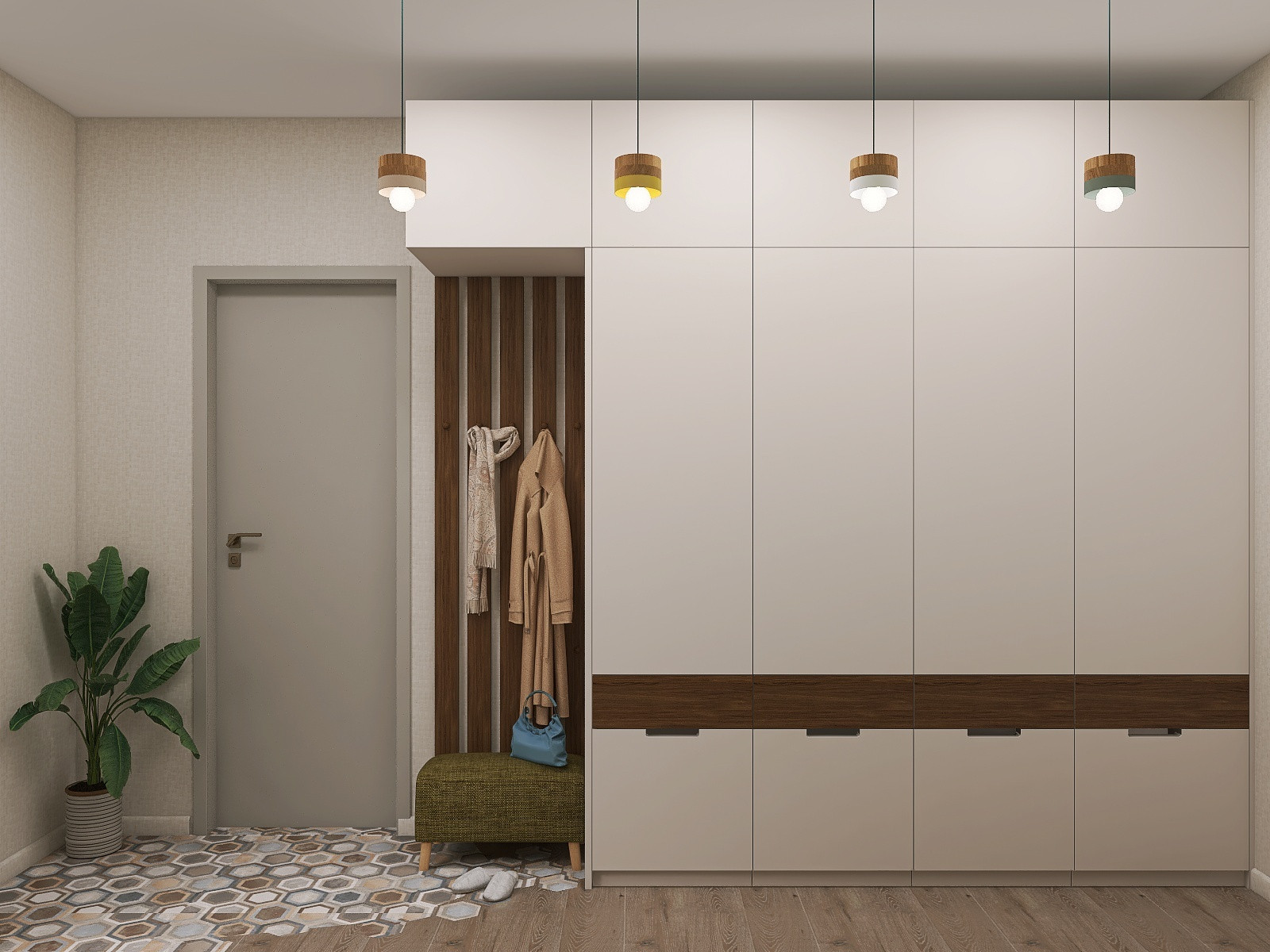 Обложка проекта: Необычный дизайн пола в прихожей