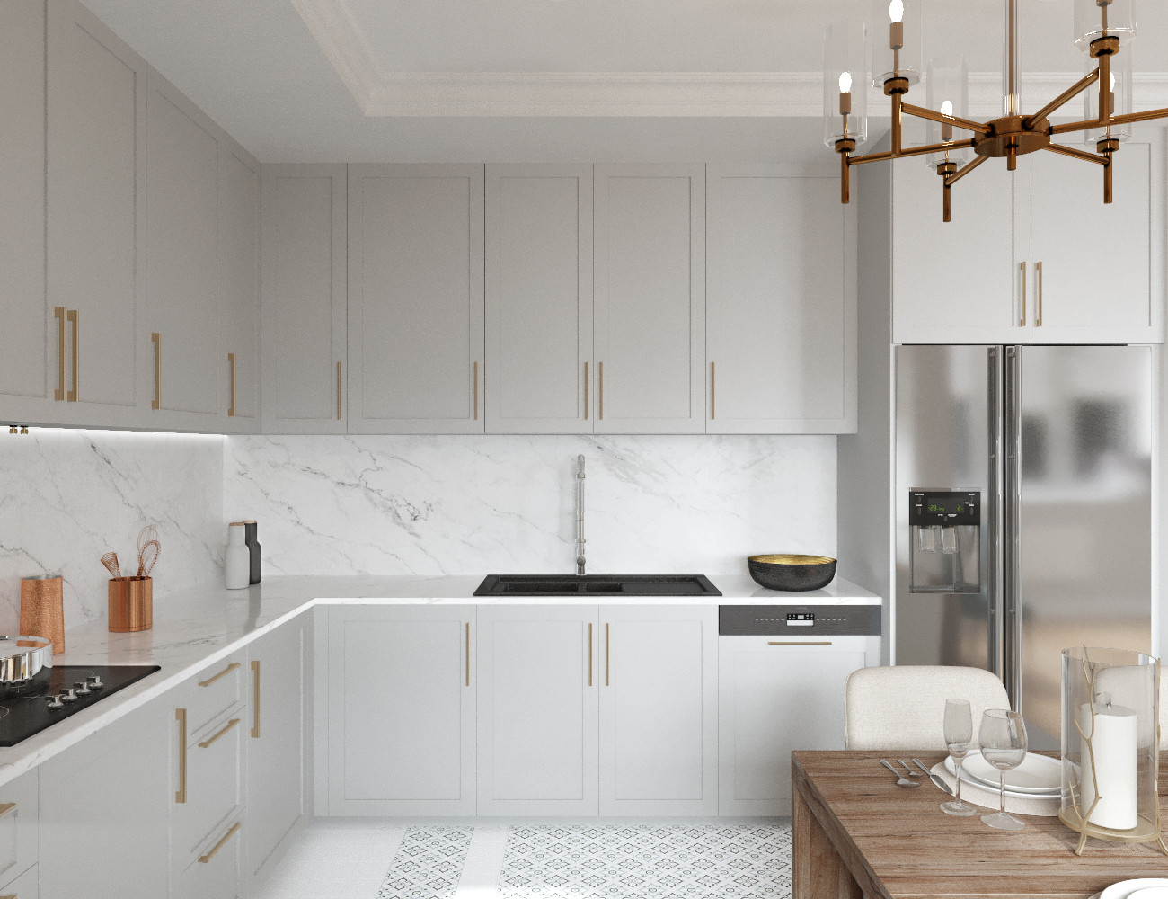 Дизайн-проект двухкомнатной квартиры в сдержанных тонах