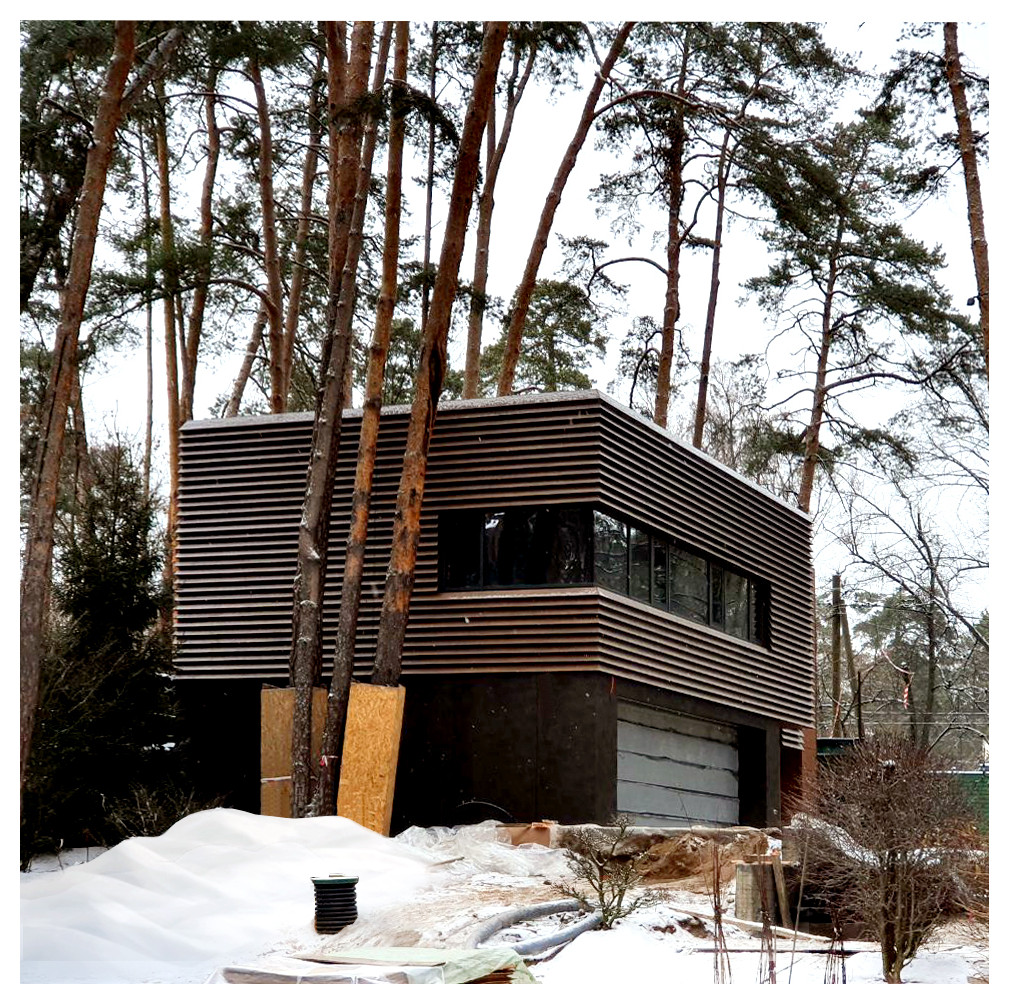 Обложка проекта: Фасад с ламелями из HPL