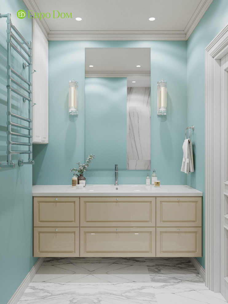 Дизайн четырехкомнатной квартиры 110 кв. м в стиле неоклассика. Фото проекта