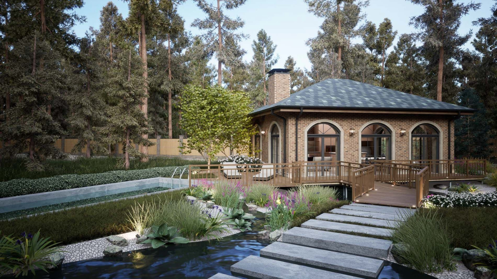 Открытый подогреваемый бассейн