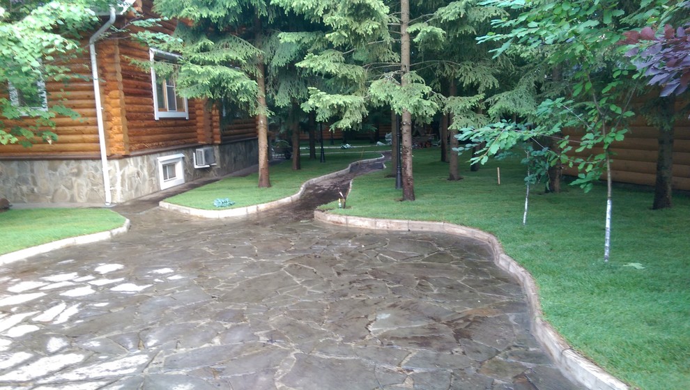 Укладка рулонного газона "под ключ"