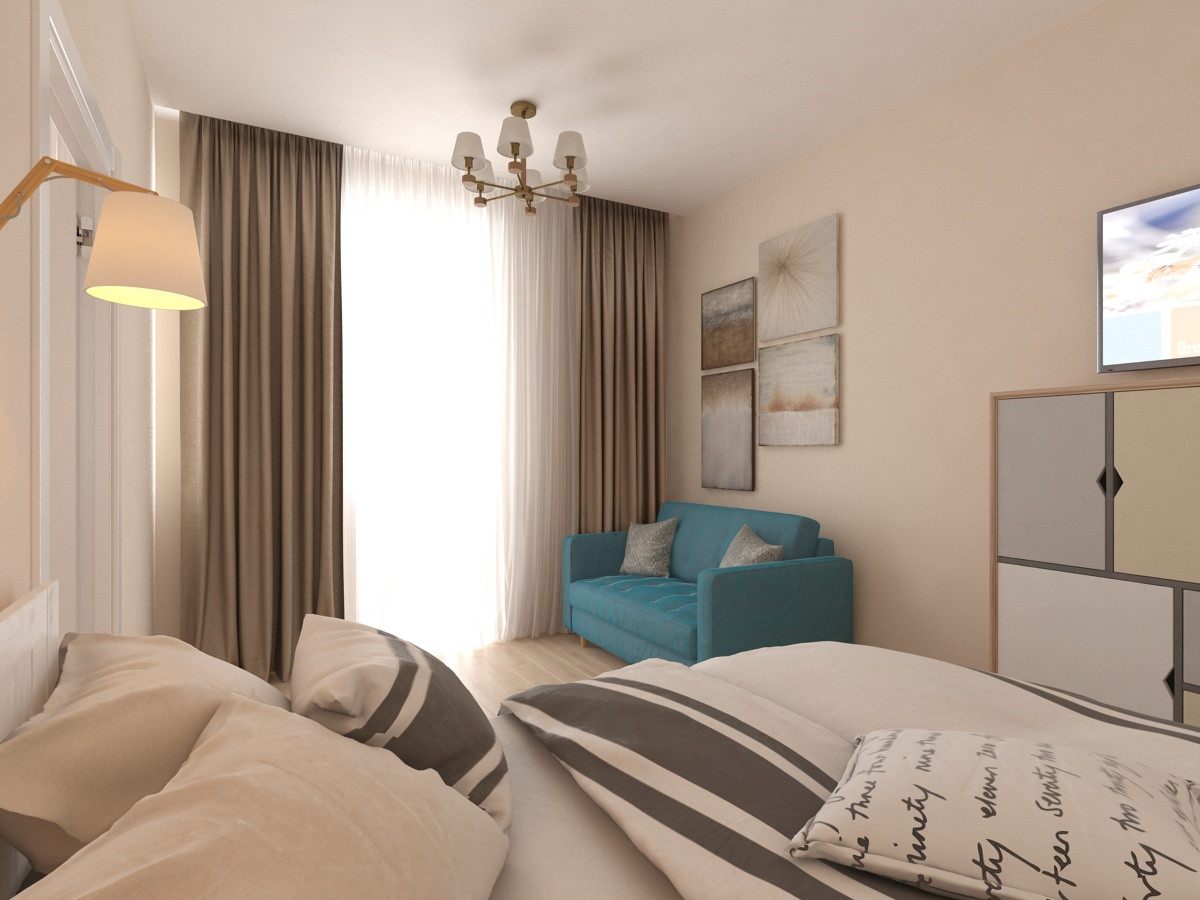 Дизайн однокомнатной квартиры 40 м2