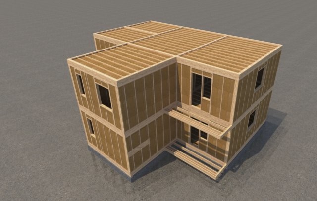 Каркасный индивидуальный жилой дом [003-У]