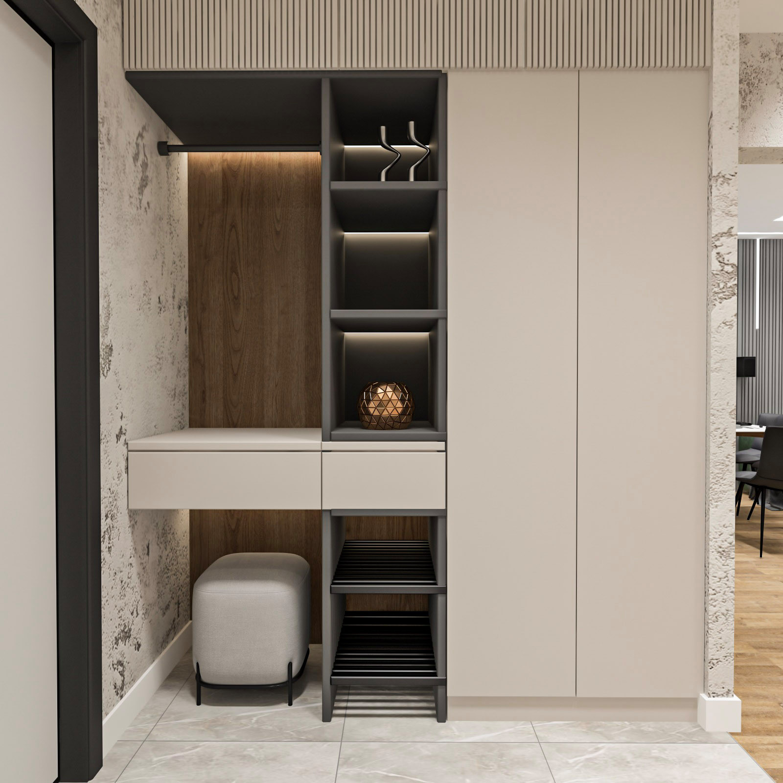 Дизайн-проект квартиры. 2022. Площадь 77,8 м.кв.