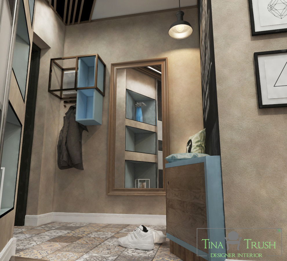 Интерьер прихожей в стиле лофт