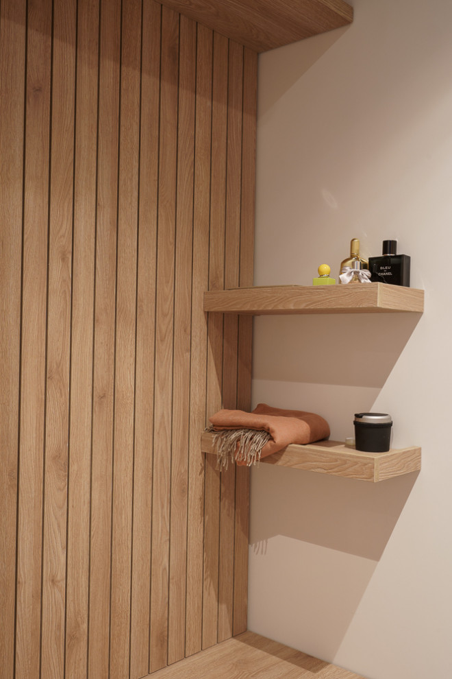 Кухня с ящиками, закрепленными на потолке