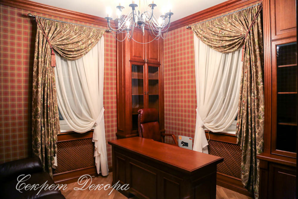 Дизайн штор в загородном доме