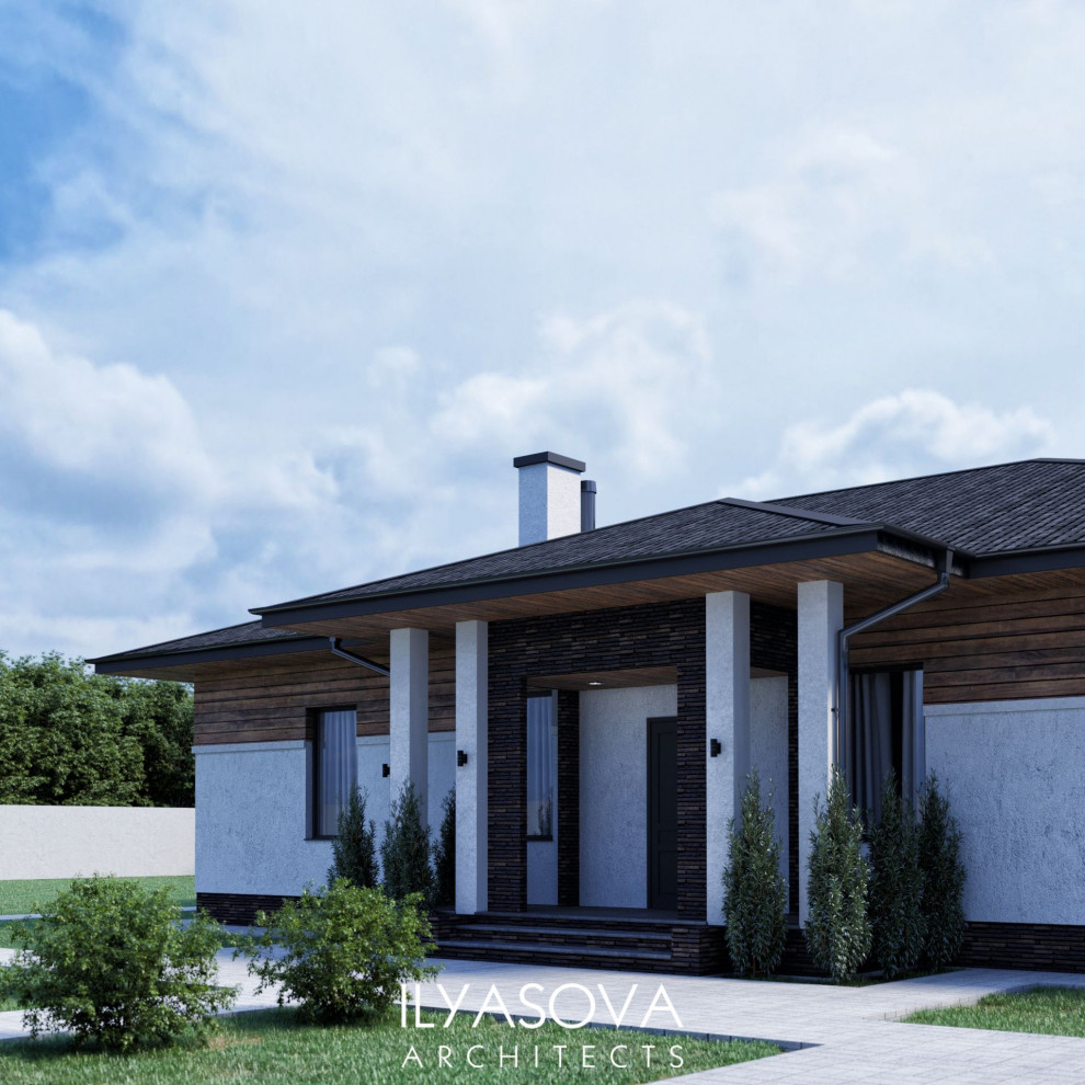 Одноэтажный проект дома в Казани