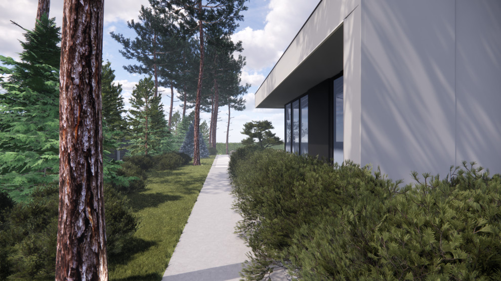 Проход вдоль дома