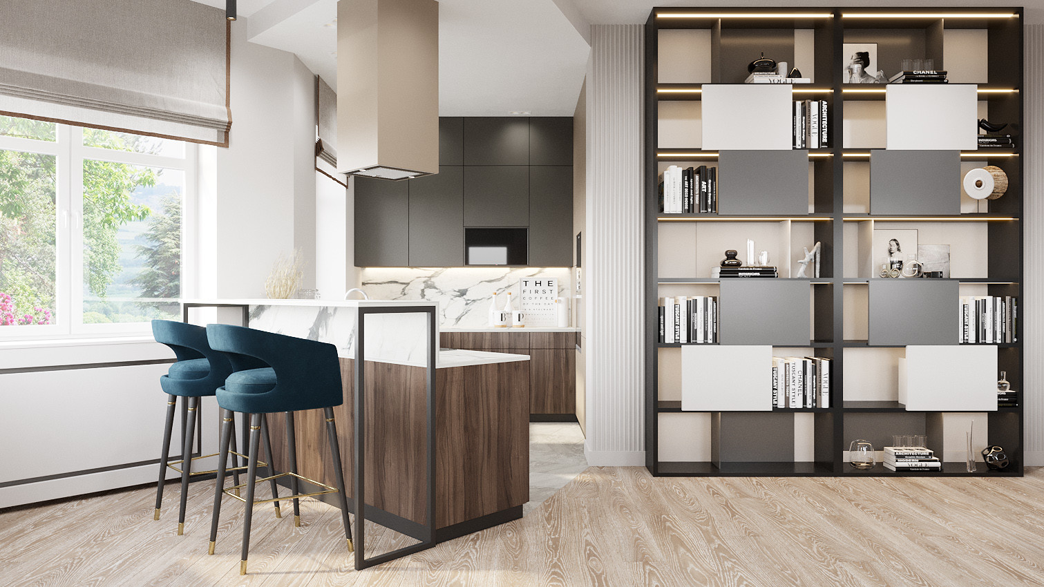 Интерьеры загородного дома в Подмосковье