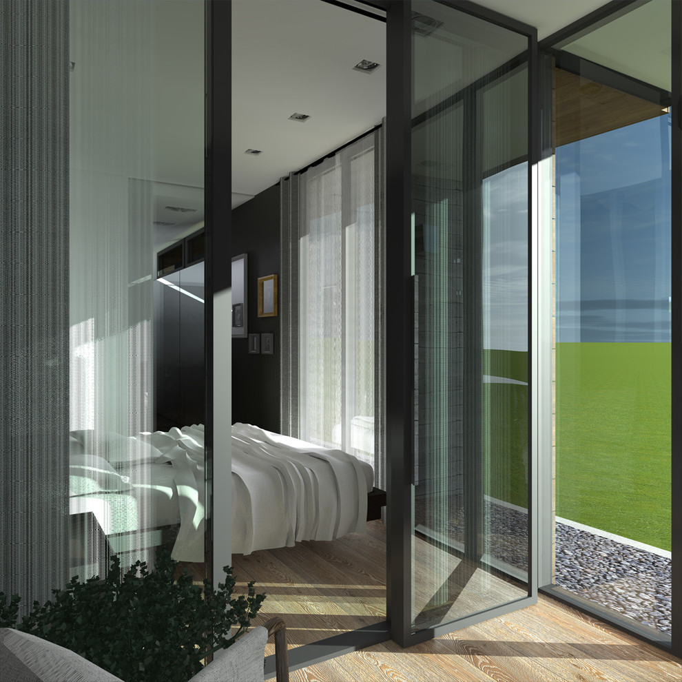 Дом из четырех 40-ft HC морских контейнеров. Интерьер