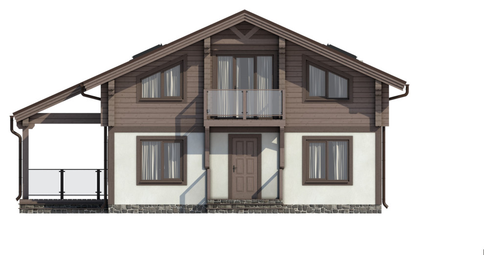 Дом из бруса- проект 58ПБ