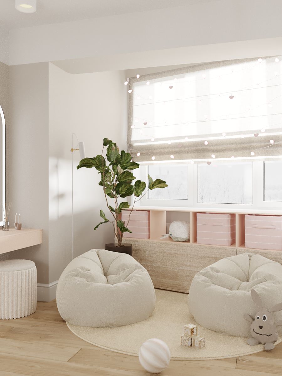 Детская комната для двух девочек на Камчатке {22кв.м.}